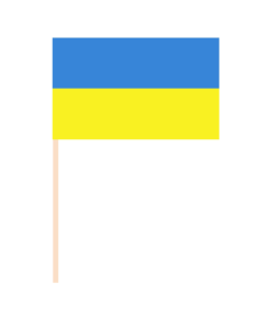 Ukraina käsilipp 15x24 cm puidust vardaga